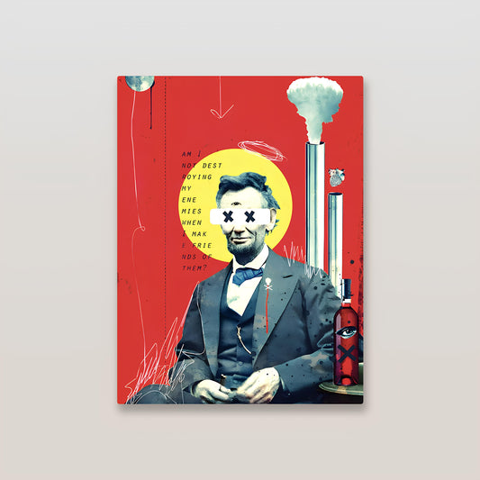 Lincoln Pop Art Metal Poster