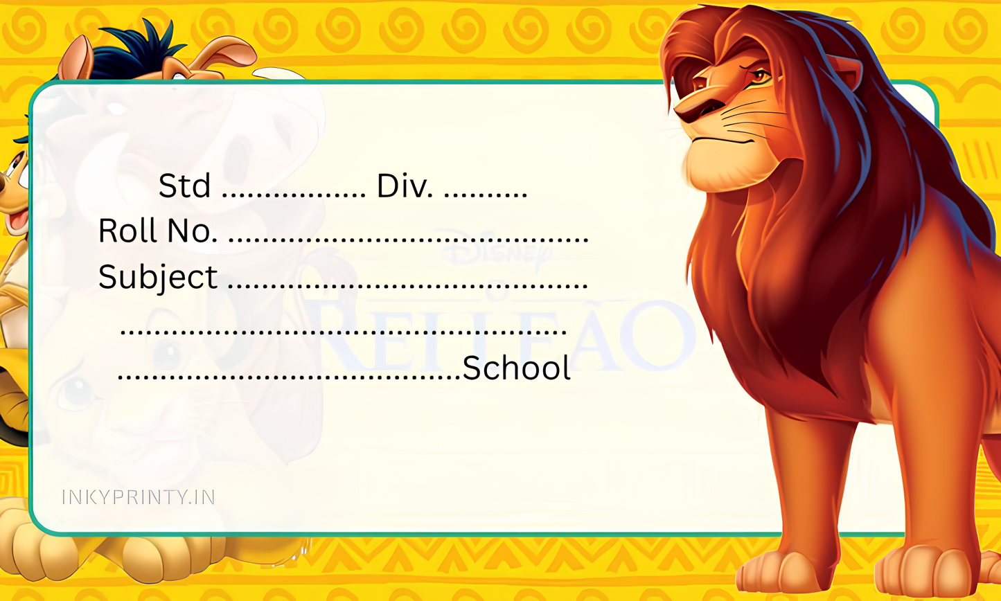 Lion King Name slip-15