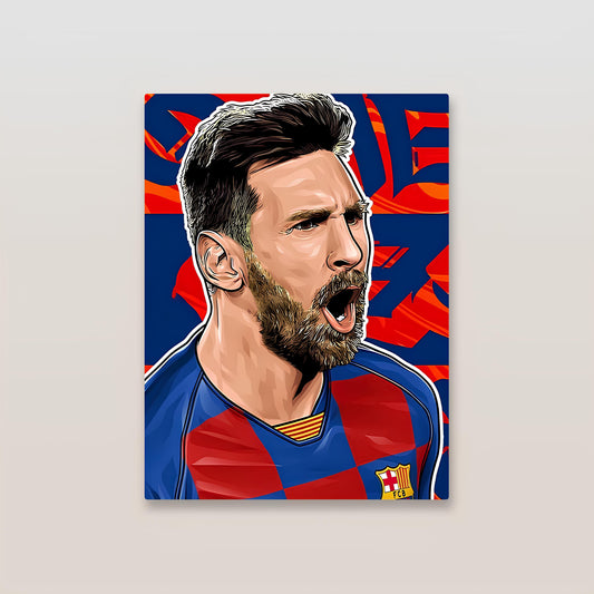 Lionel Messi Barcelona Metal Poster