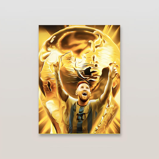 Lionel Messi World Cup Metal Poster