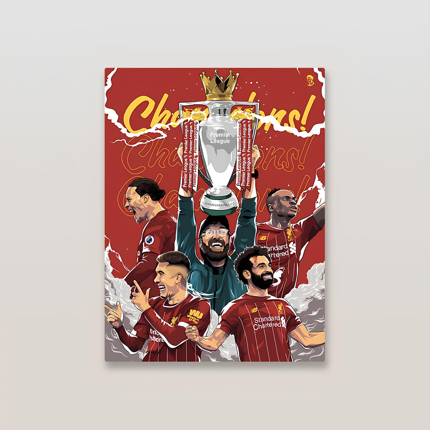 Liverpool 2020 Champions Metal Poster