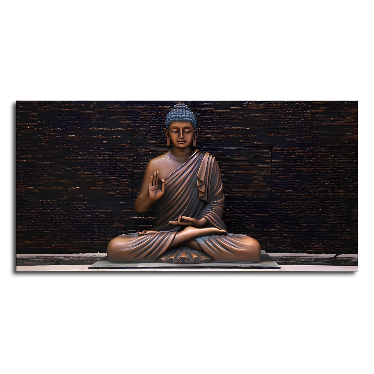 Lord Buddha Meditating Statue Canvas Wall Painting