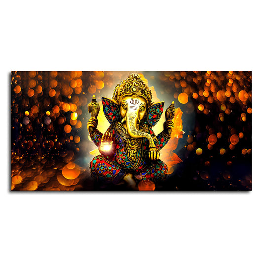 Lord Ganpati Ganesha Premium Canvas Wall Painting