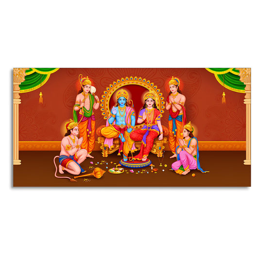 Lord Ram Darbar Canvas Wall Painting