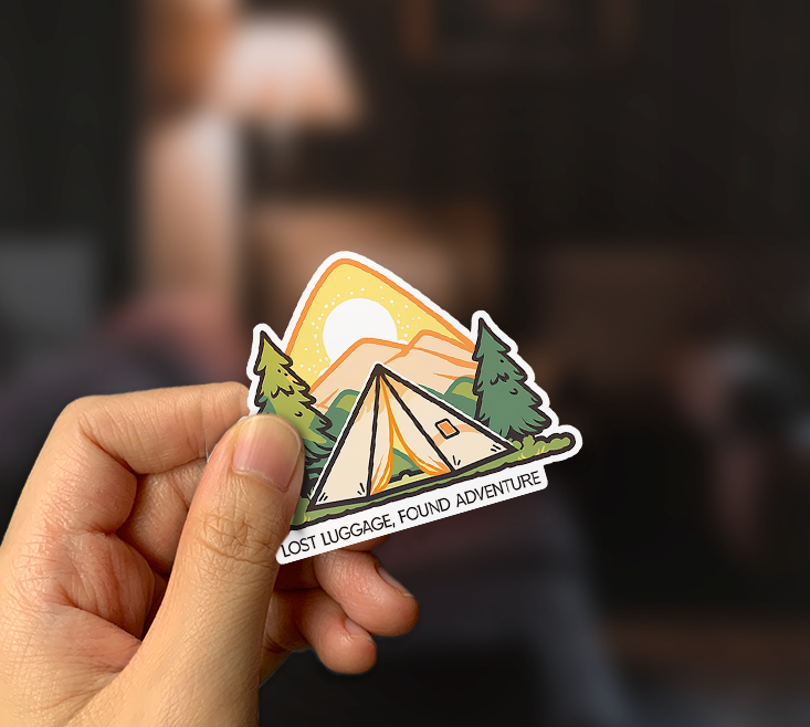 Lost Luggage Found Adventure Sticker