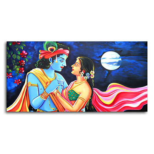 Love of Lord Radha Krishna Canvas Wall Painting