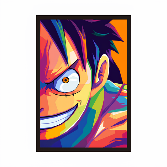 Luffy Faceoff Artwork Framed