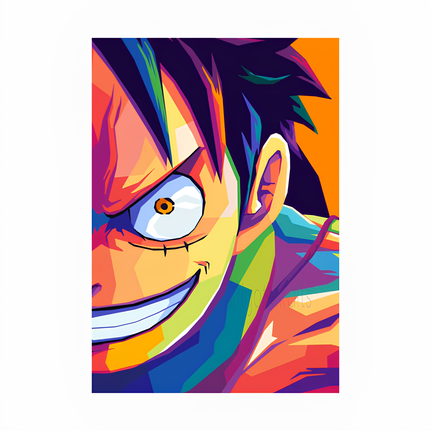 Luffy Faceoff Artwork Poster