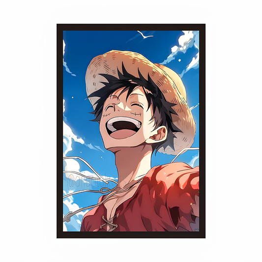 Luffy Laughing Artwork Framed