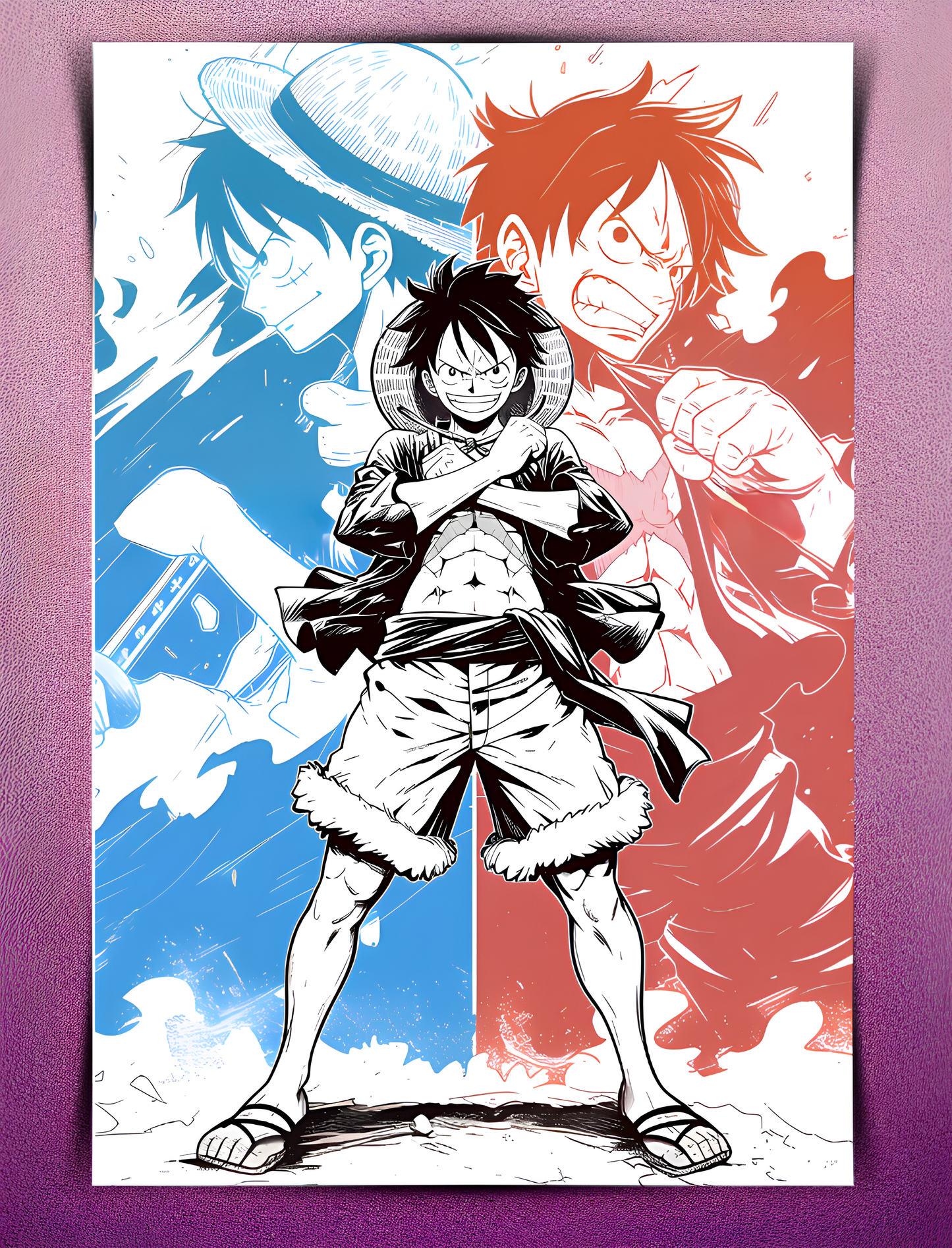 Luffy Minimalist Wall Poster