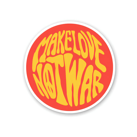 Make love not war sticker