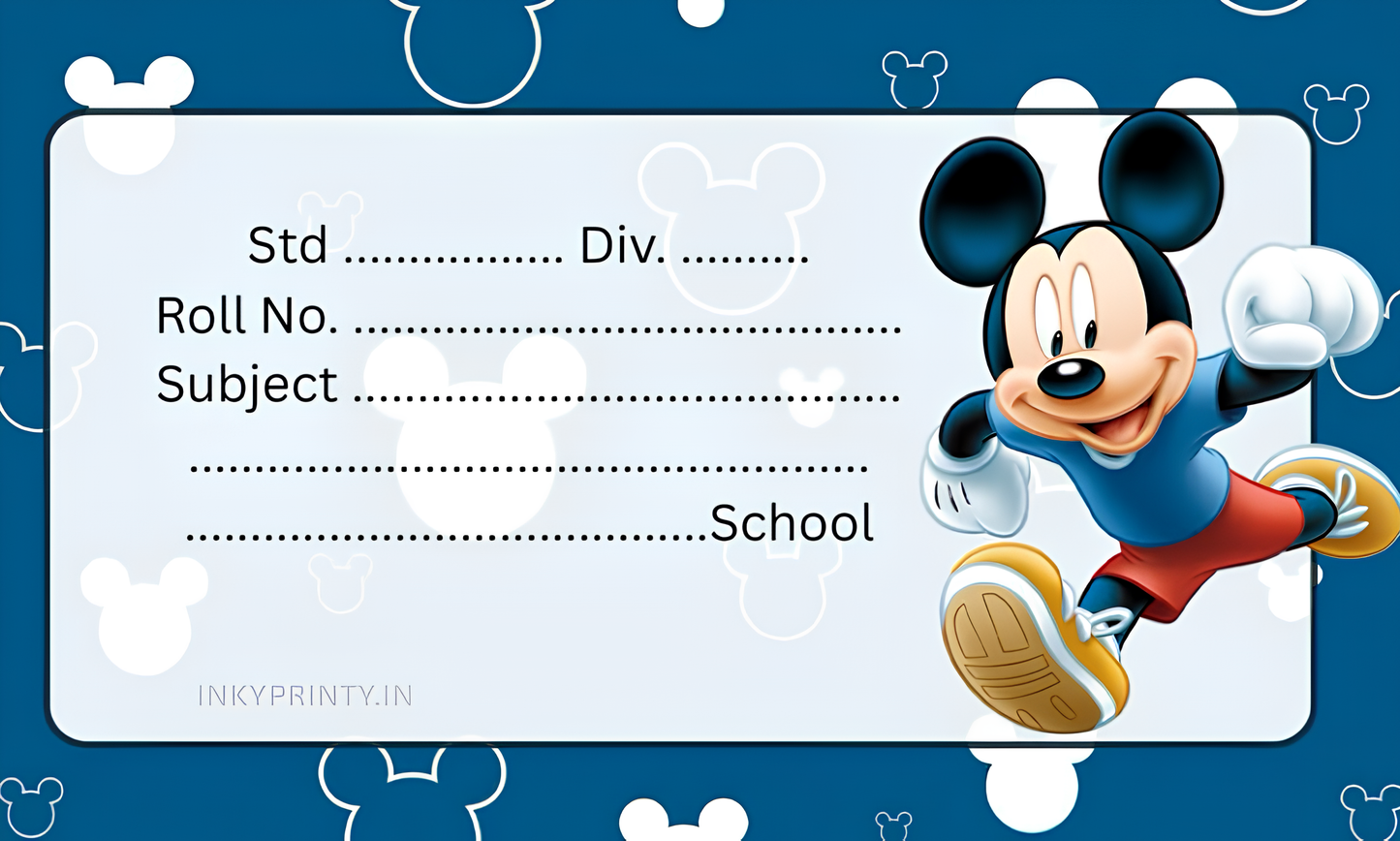 Mickey Mouse Name slip-21