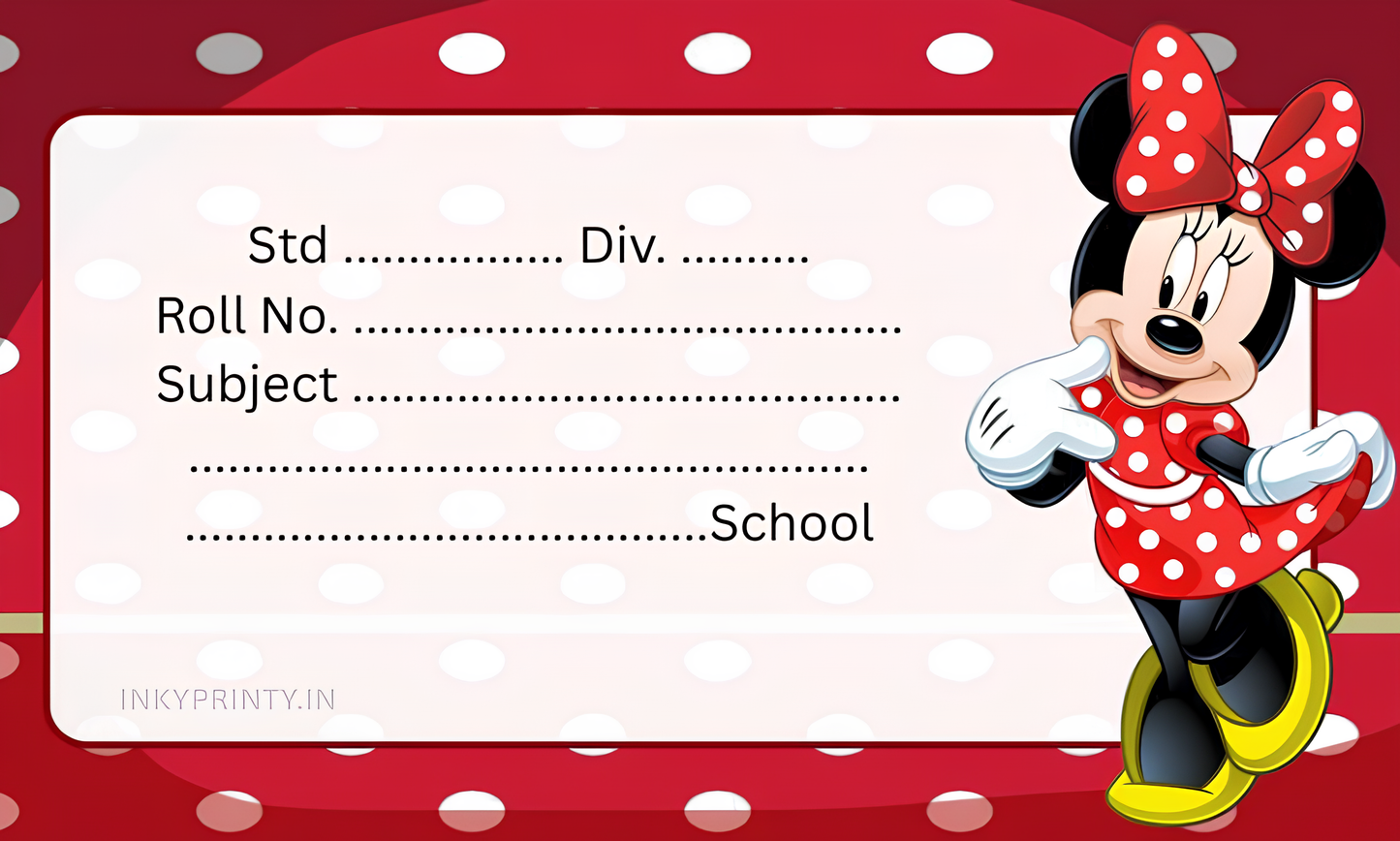 Mickey Mouse Name slip-23