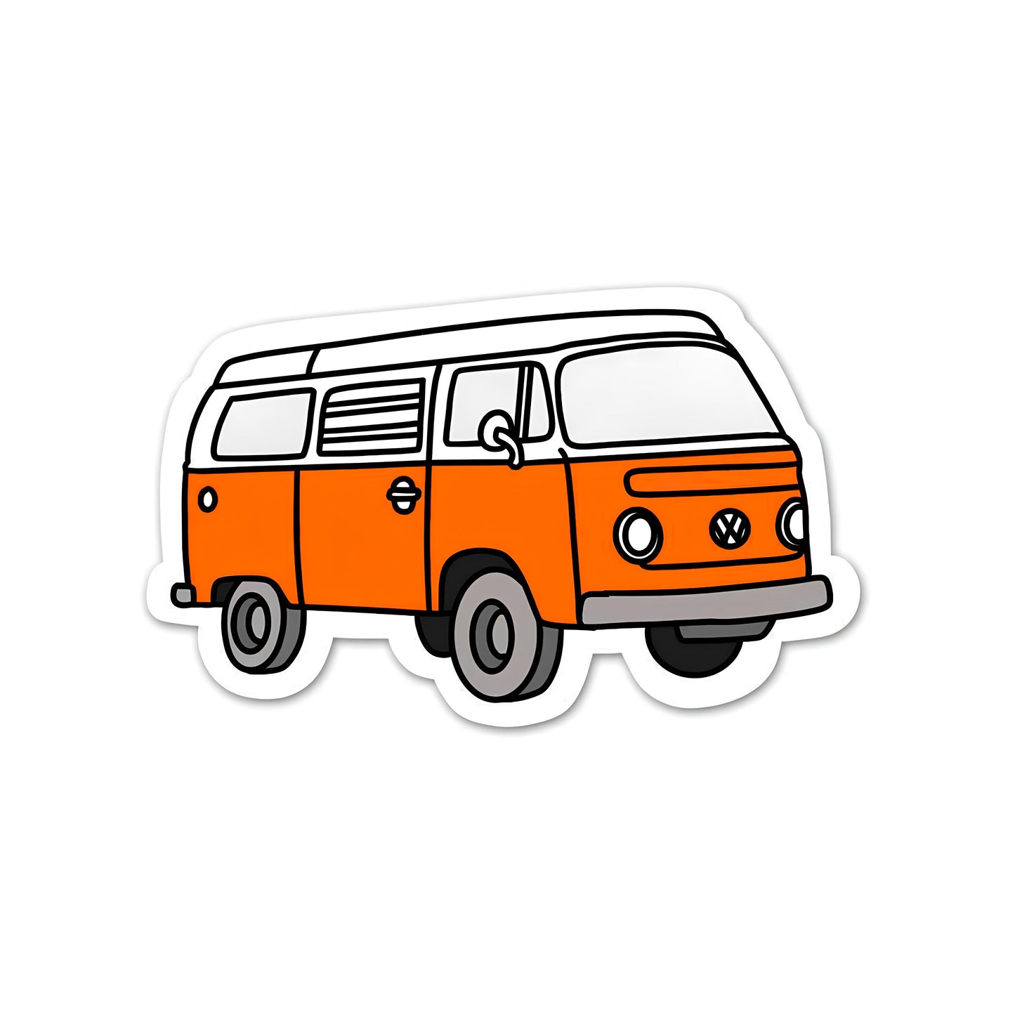 Mini bus orange sticker