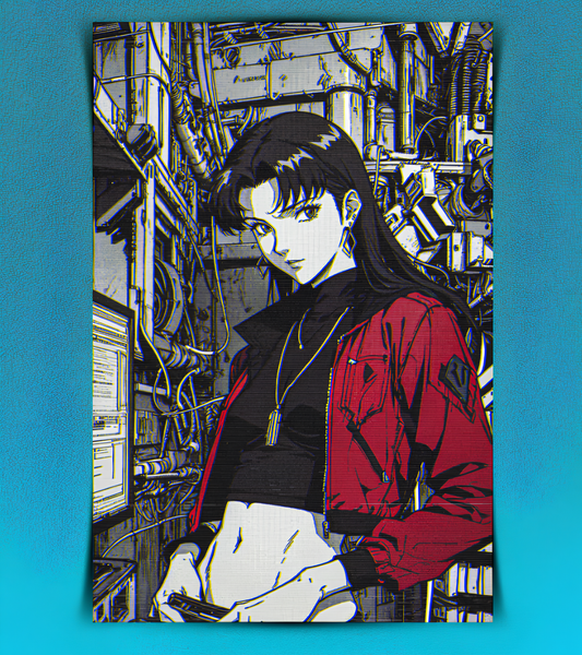 Misato Katsuragi Cyberpunk Wall Poster