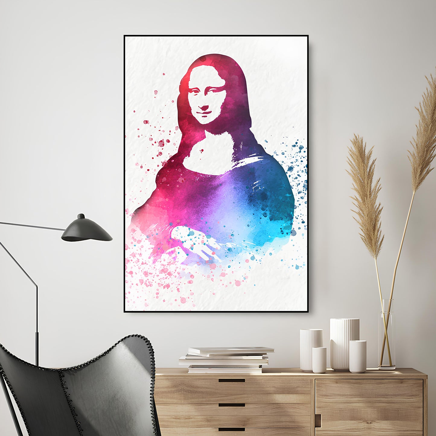 Mona Lisa Modern Art Floating Canvas Wall Painting