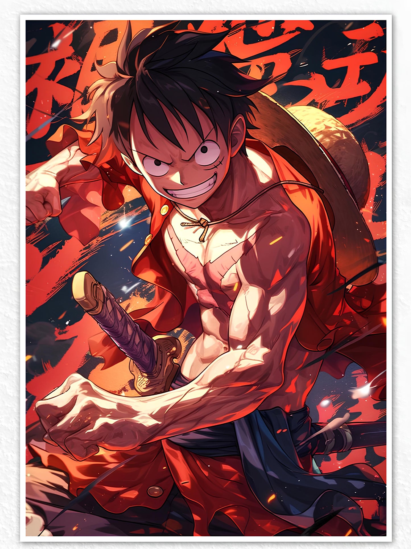 Monkey D Luffy Anger Rage Poster