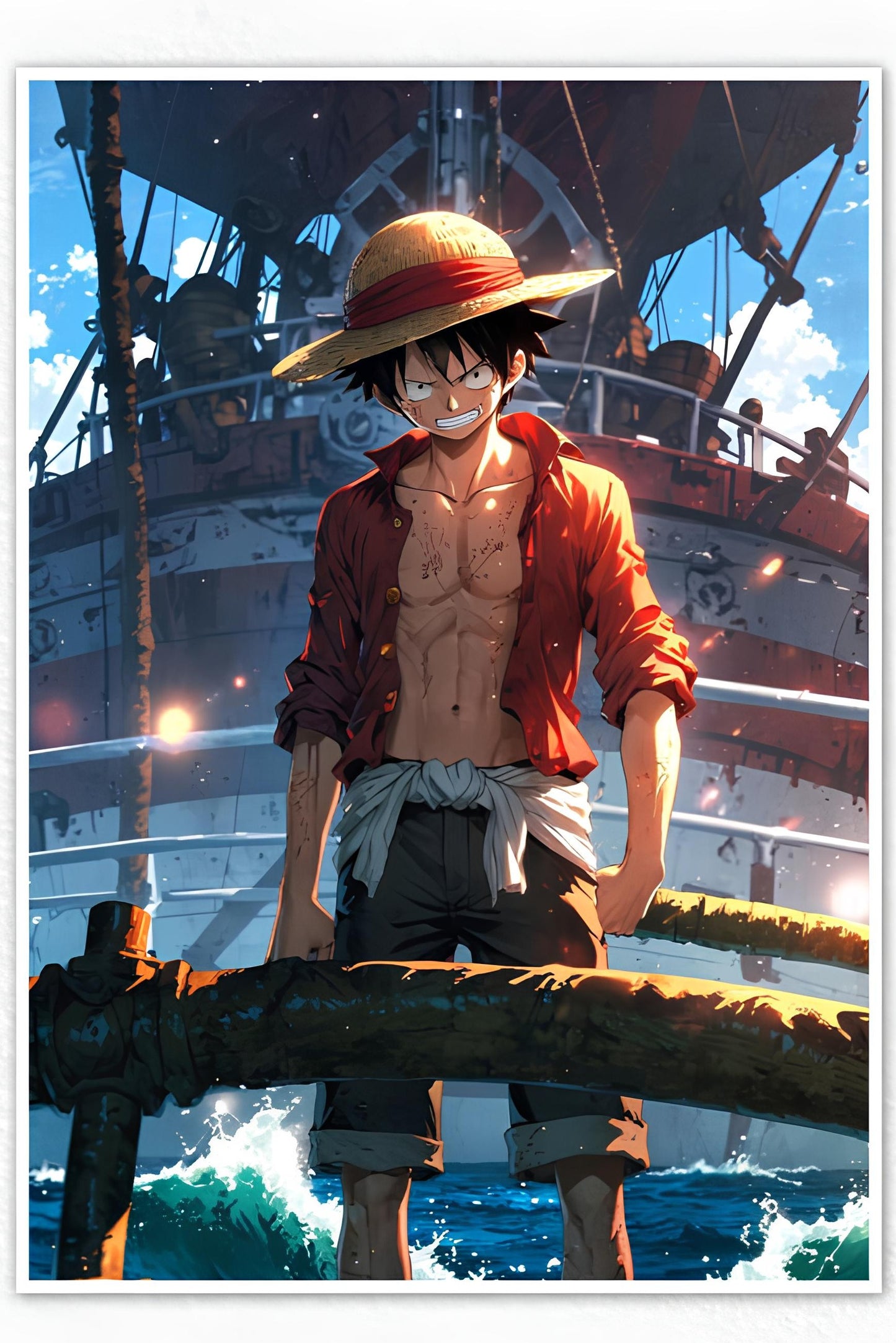 Monkey D Luffy At the Deck Poster