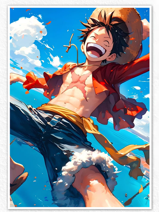 Monkey D Luffy Beach Fun Poster