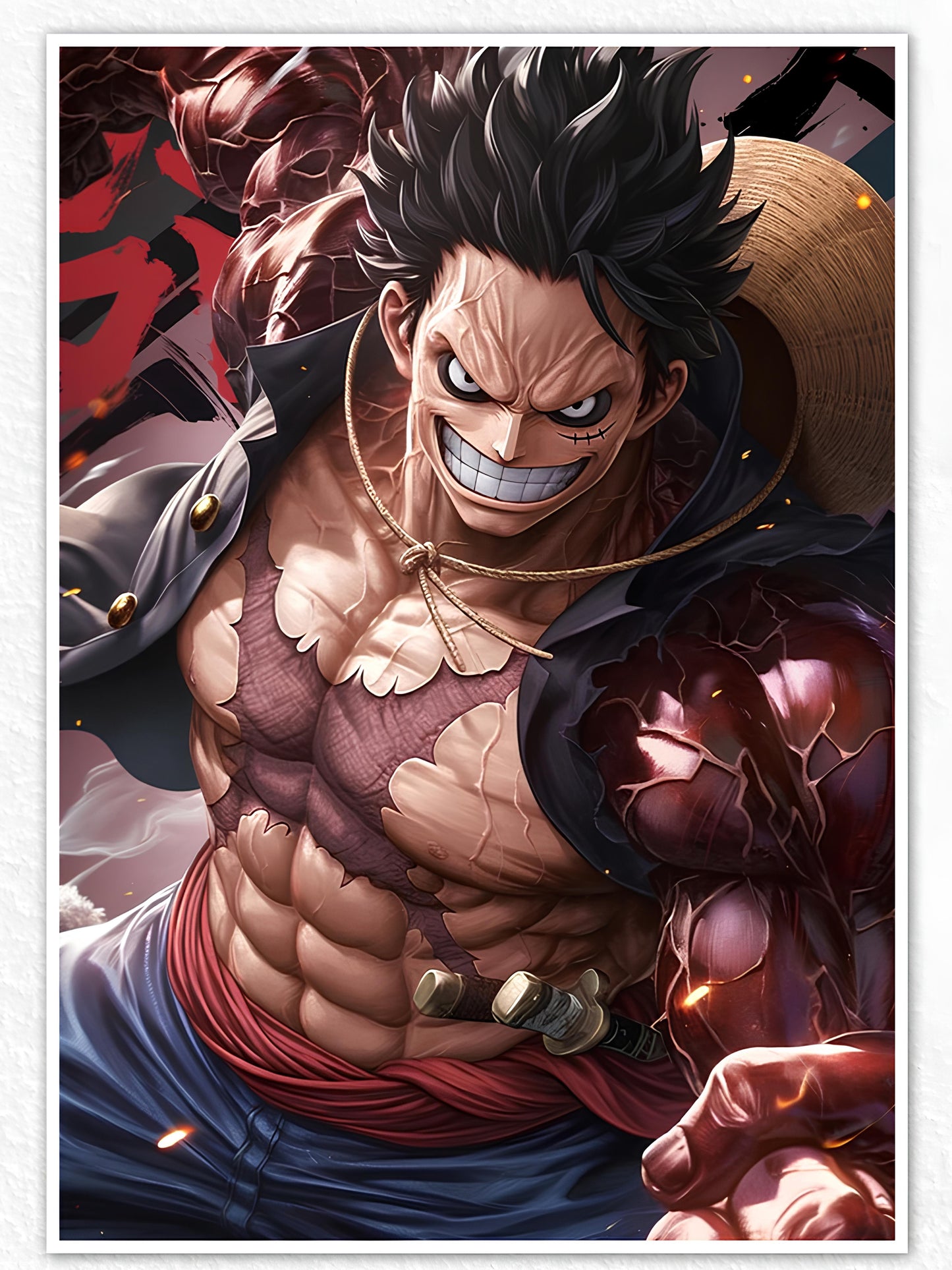 Monkey D Luffy Dramatic Anger Poster