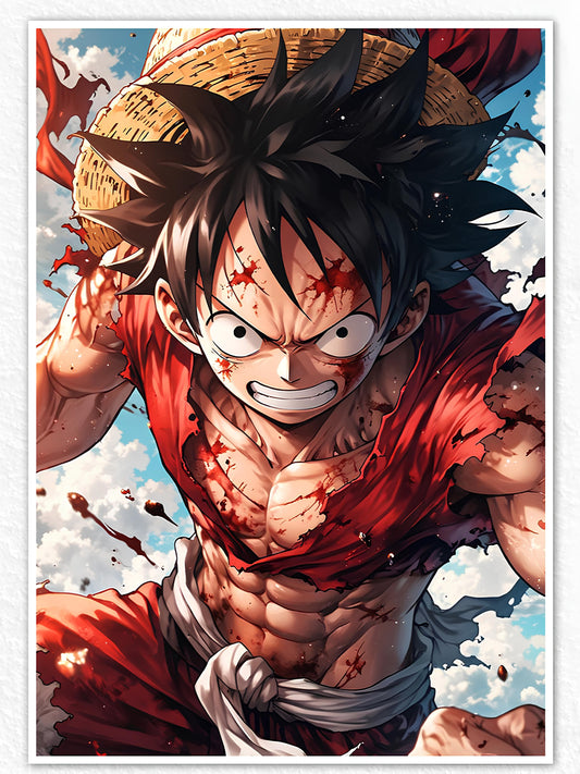 Monkey D Luffy Fierce Anger Poster