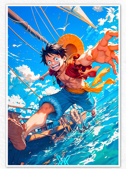 Monkey D Luffy Water Fun Poster