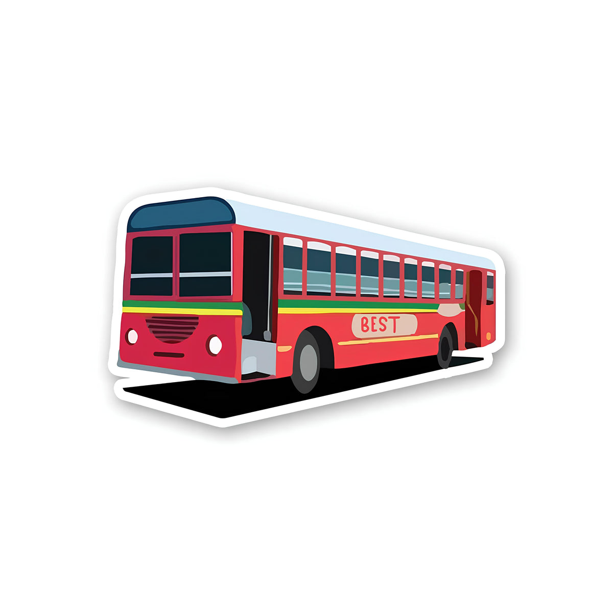 Mumbai Local Train Sticker Mumbai local bus sticker – Inkyprinty.in