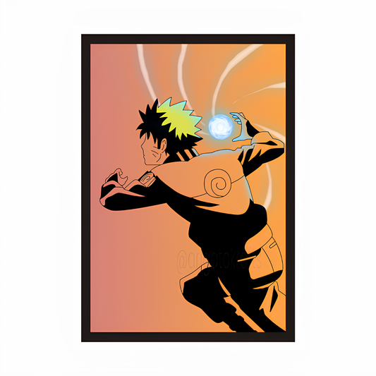 Naruto Rasengan Technique Framed Poster