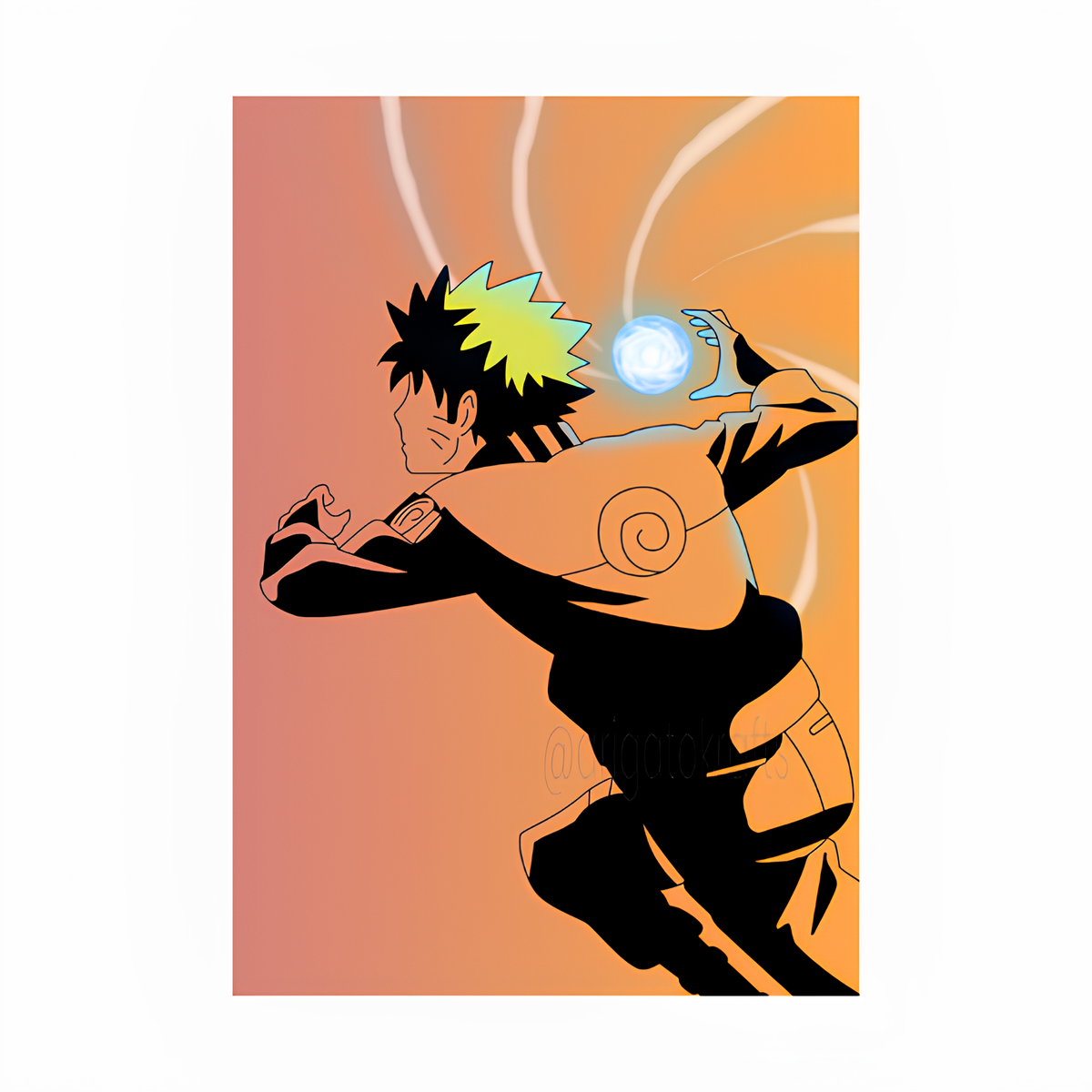 Rasinga Naruto Rasengan Technique Poster – Inkyprinty.in