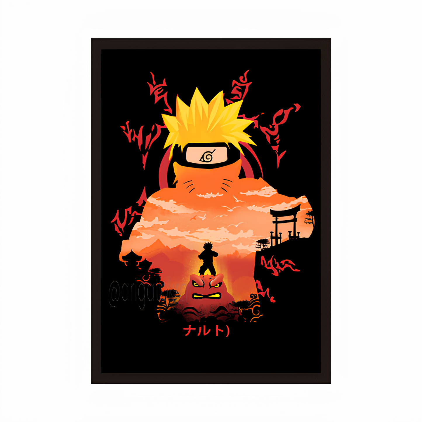 Naruto Sage Mode Custom Portrait Framed