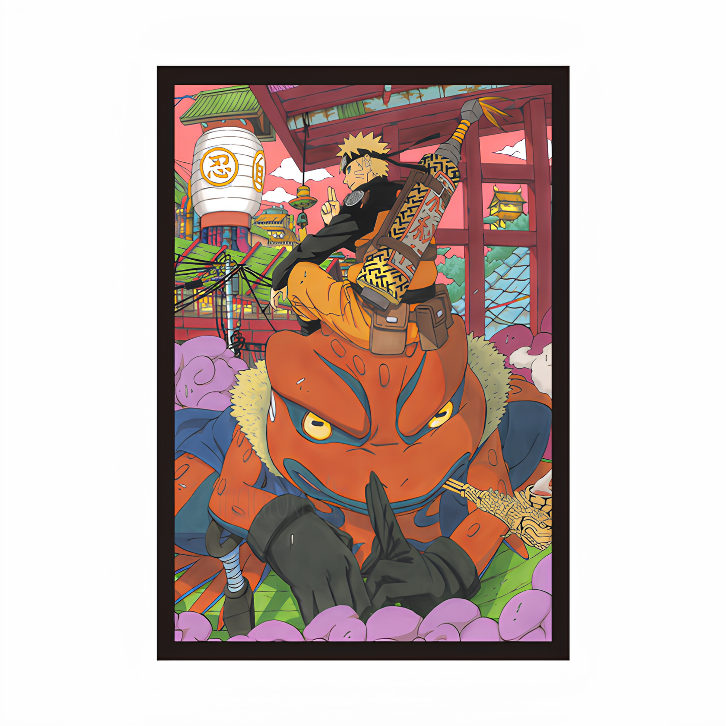 Naruto & Gamakichi Framed Poster