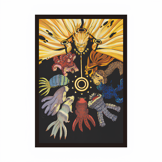 Naruto & Tailed Beasts Framed Poster