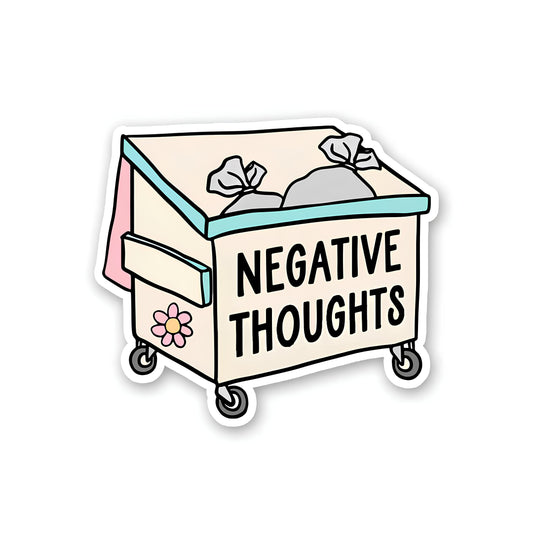 Negative thoughts sticker