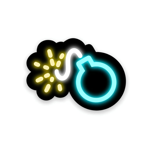 Neon bomb sticker