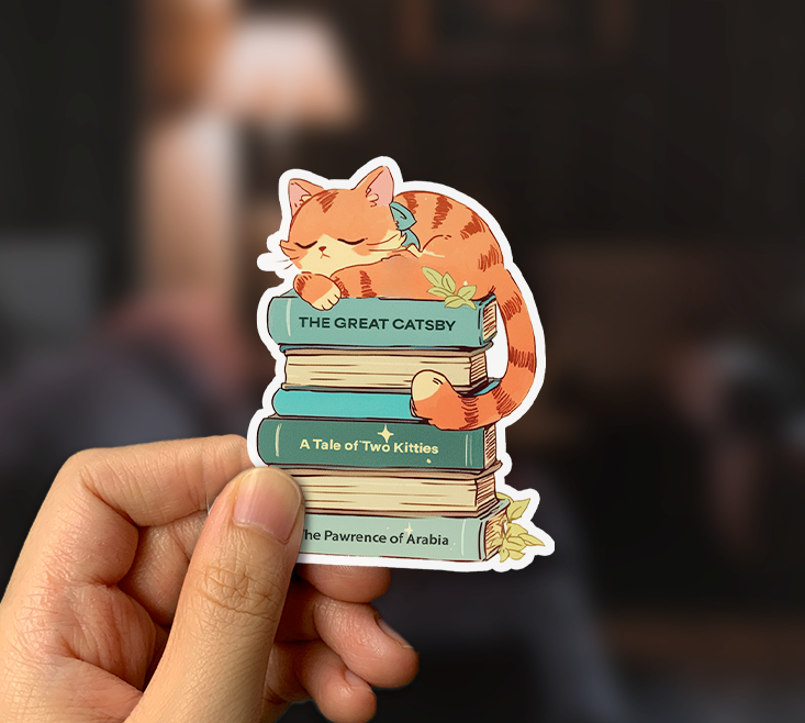 Nerdy Cat Sticker