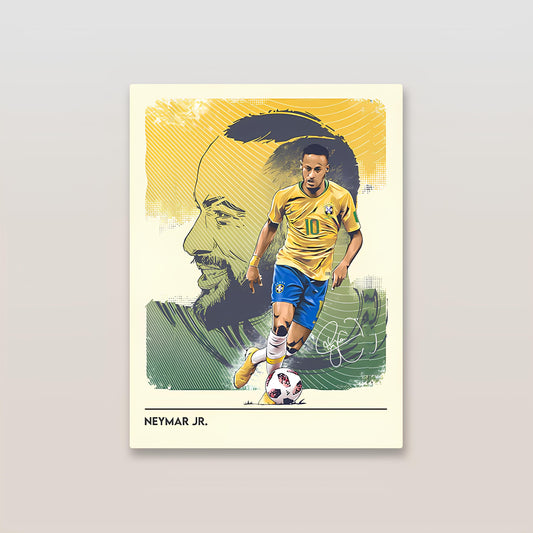 Neymar Jr Minimal Metal Poster