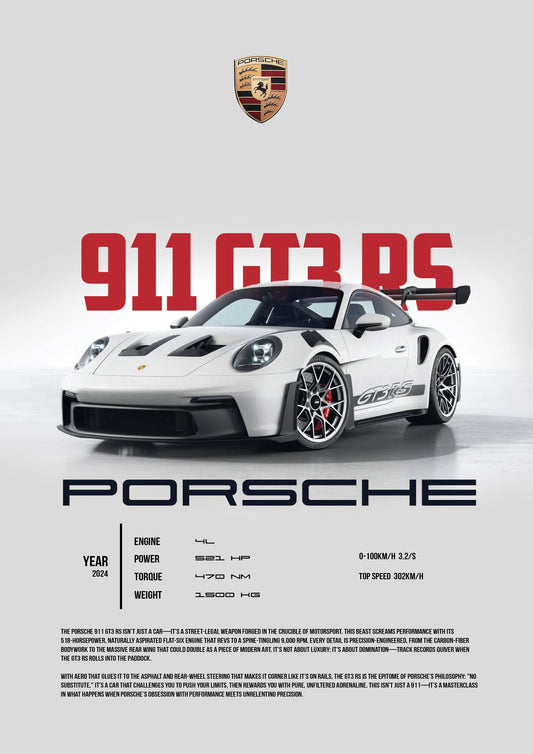 PORSHE 911 GT3 RS POSTER