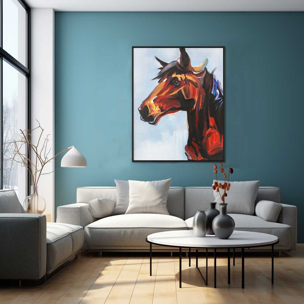 Horse oil painting