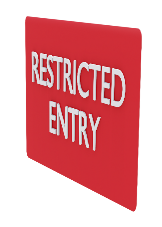 Time Zone R Entry Restict Sign Acrylic signs – Inkyprinty.in