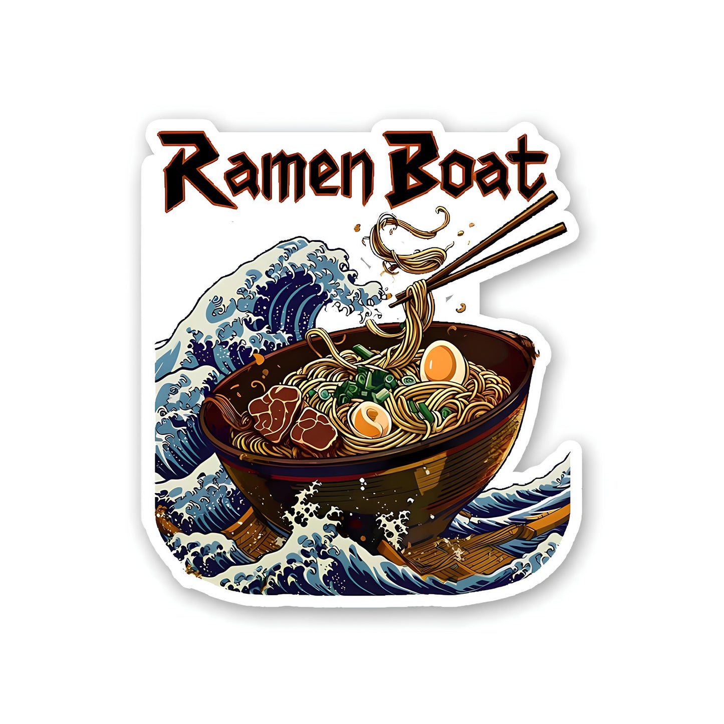 Ramen boat sticker