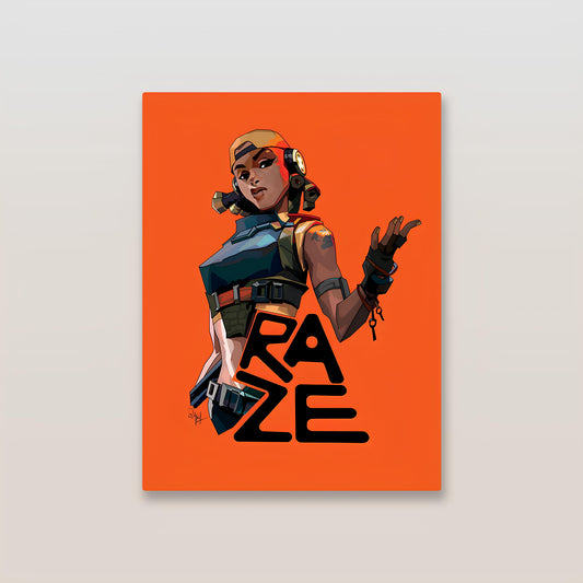 Raze Valorant Metal Poster