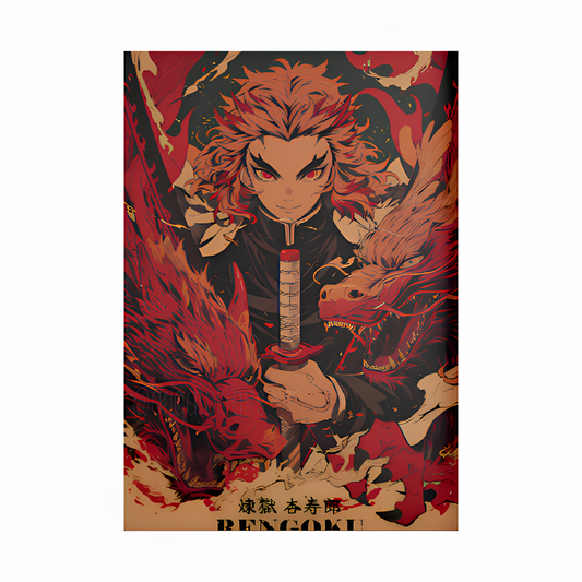 Rengoku Dragon Potrait Poster