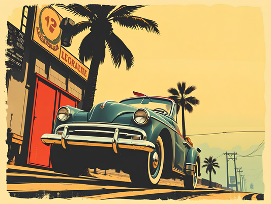 Retro Car Poster