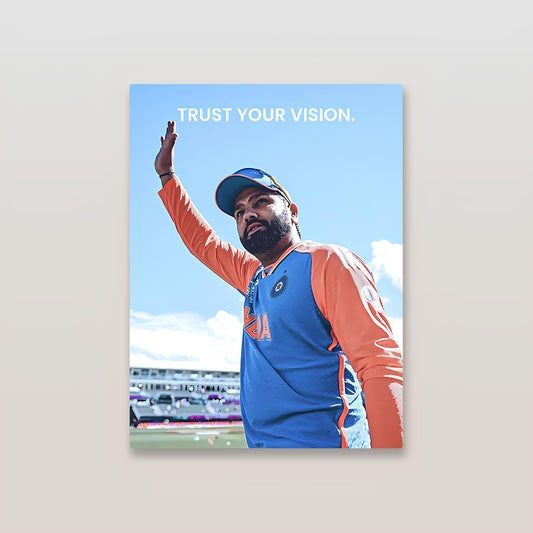 Rohit Sharma Motivational Cricket Metal Poster-2