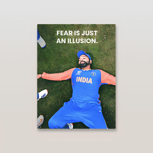 Rohit Sharma Motivational Cricket Metal Poster-3