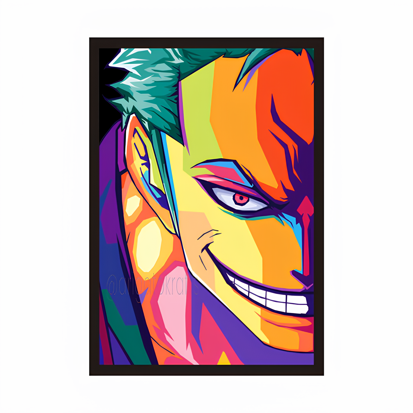 Roronoa Zoro Faceoff Artwork Framed