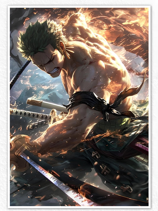 Roronoa Zoro Fierce Anger Poster