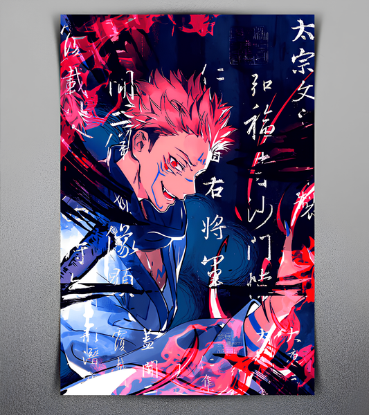 Ryomen Sukuna Abstarct Wall Poster