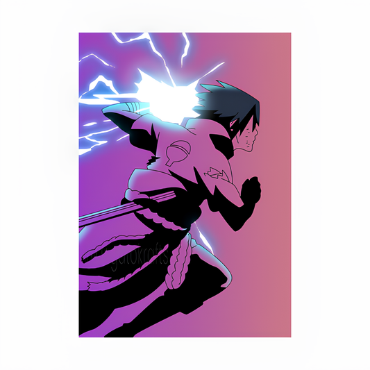 Sasuke Chidori Technique Poster