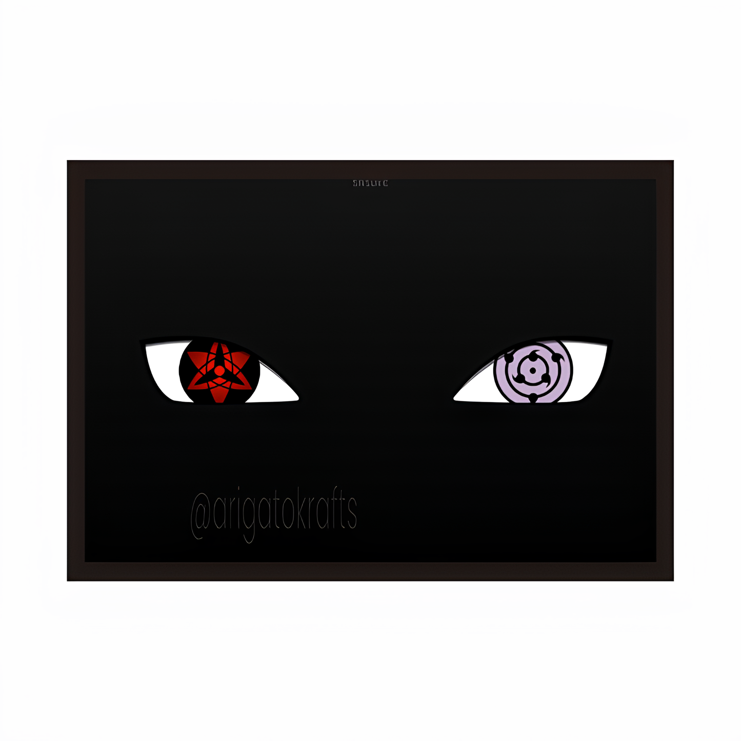 Sharingan and Rinnegan Poster Framed